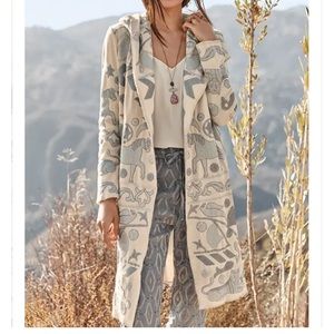 CLOSET CLEAR OUT JOHNNY WAS FILONE HOODED DUSTER IN XTRA LARGE